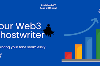 be your web3 ghostwriter on nfts, gaming, defi and crypto