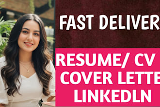design and update ats resume, cover letter and linkedin