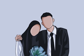 simple vector creation services for people and animals