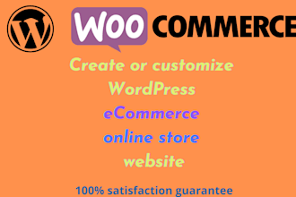 design and customize wordpress website or woocommerce shop