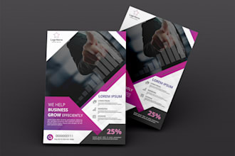 do real estate health travel business flyer design