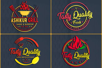 design premium 3d restaurant, food, bar, bbq, kitchen logo
