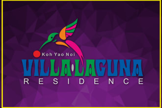 design travel agency resort beach tourist hotel logo