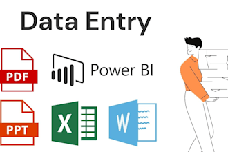 do excel data entry copy paste web scrap PDF to excel