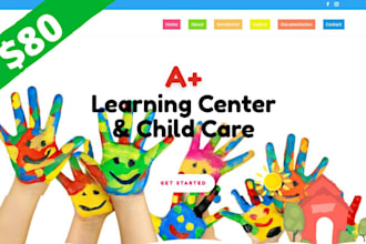 create best daycare website design for daycare, preschool and childcare