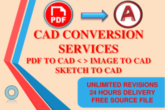 convert pdf, sketch, jpg to autocad, cad, dwg