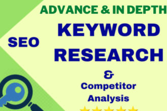 do in depth advance SEO long tail keyword research and competitor analysis
