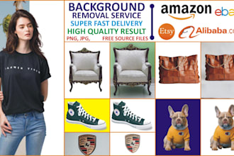 remove background of image, product, logo and re touching