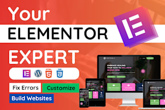 be your elementor expert, fix errors, build website