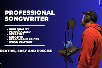 be your professional male singer and songwriter