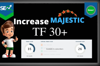 increase majestic trust flow tf 30 plus