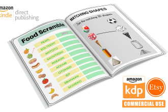 design children worksheets, kdp low content books for amazon