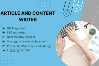 do research, creative, article and summary writing