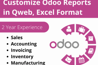 design reports, customize reports in odoo qweb,excel