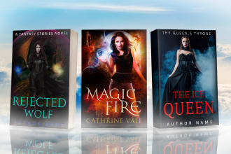 design urban fantasy, fantasy book, ebook cover with 3d mockup