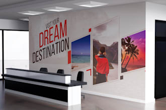 create a wall, window, and door wrap design
