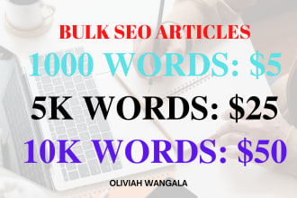 write bulk SEO articles and blog posts