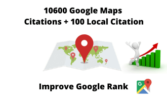 10600 google maps citations and 100 local citations for gmb ranking