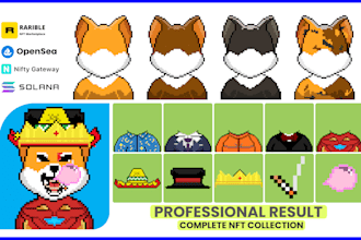 design crypto pixel art nft collection traits for you