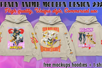 design original anime tshirt style, classic and trendy anime