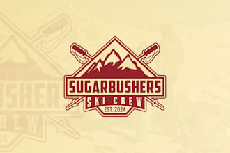 create a custom retro vintage logo design for your outdoor adventure brand