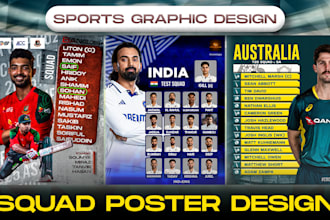 design sports posters, matchday posters, and custom personal design