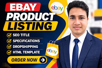 do ebay product research, ebay listing and drop shipping ebay listing