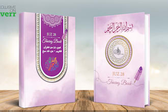 do islamic or arabic book, ebook, audiobook cover and layout design
