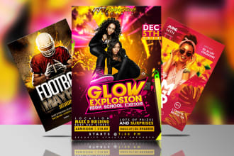 creative sports, dj club, night, party, event flyer, poster