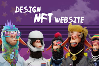 create nft website, nft landing page within 12 hours