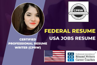 develop a federal and usajobs resume