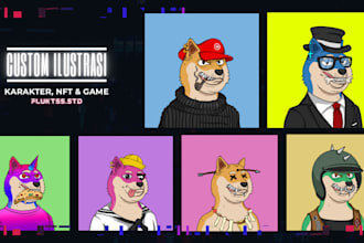 create custom nft art, illustrations characters and character games