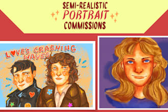 draw unique portrait illustrations
