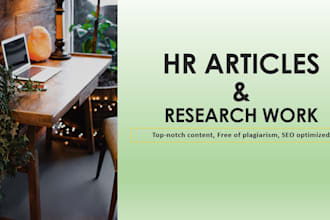 write HR articles and do HR research work