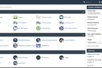 install a linux server with admin panel for your web sites