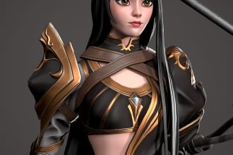 model and texture a 3d character for your game