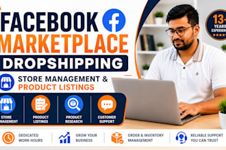 manage your facebook marketplace dropshipping store and product listings
