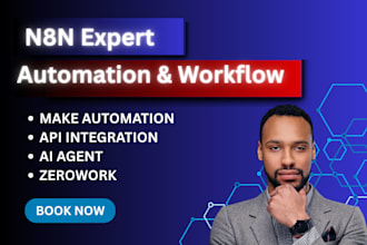 setup n8n ai agent api integration n8n workflow n8n automation make com zerowork