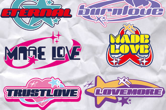design custom streetwear logo y2k