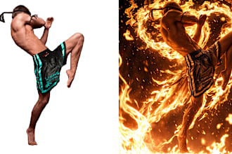 transform your photo with realistic fire effects in 24 hours