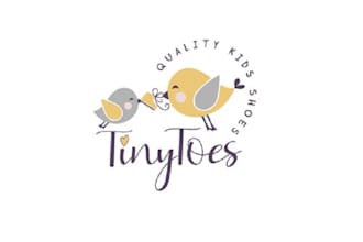 create an attractive logo for a new online kids shoes store