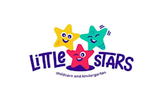 creative childcare little stars logo design