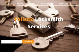 design locksmith website,locksmith landing page using wordpress, wix,squarespace