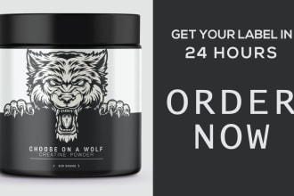do packaging and label design supplements, food, and  product