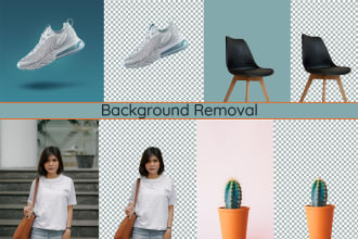 cut out image background removal with white or transparent in 2 hours