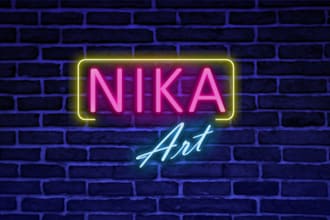make your logo as a neon sign