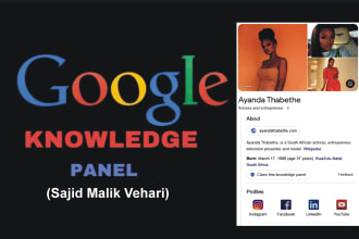 create google knowledge panel or knowledge graph