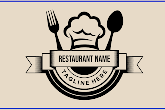 design a modern restaurant logo design for you