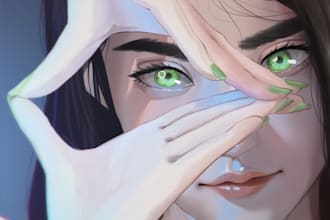 draw semi realistic illustration in my style only