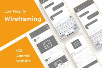 create low fidelity and high fidelity wireframing design